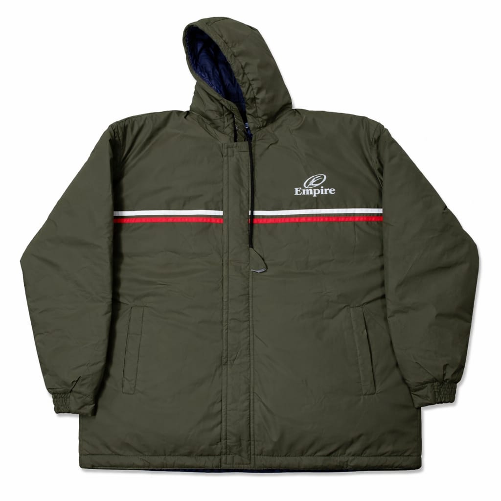 Dark Green Hooded Winter Rain Jacket