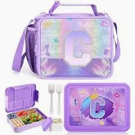 Purple Unicorn Lunch Box and Bag Set